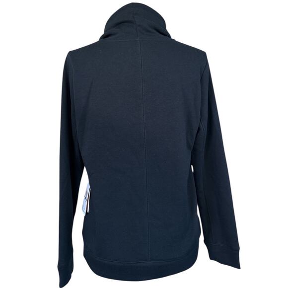 Spyder Women's Fur Lined Cowl Neck Pullover Sweatshirt Black Size Medium Mink - Picture 4 of 8